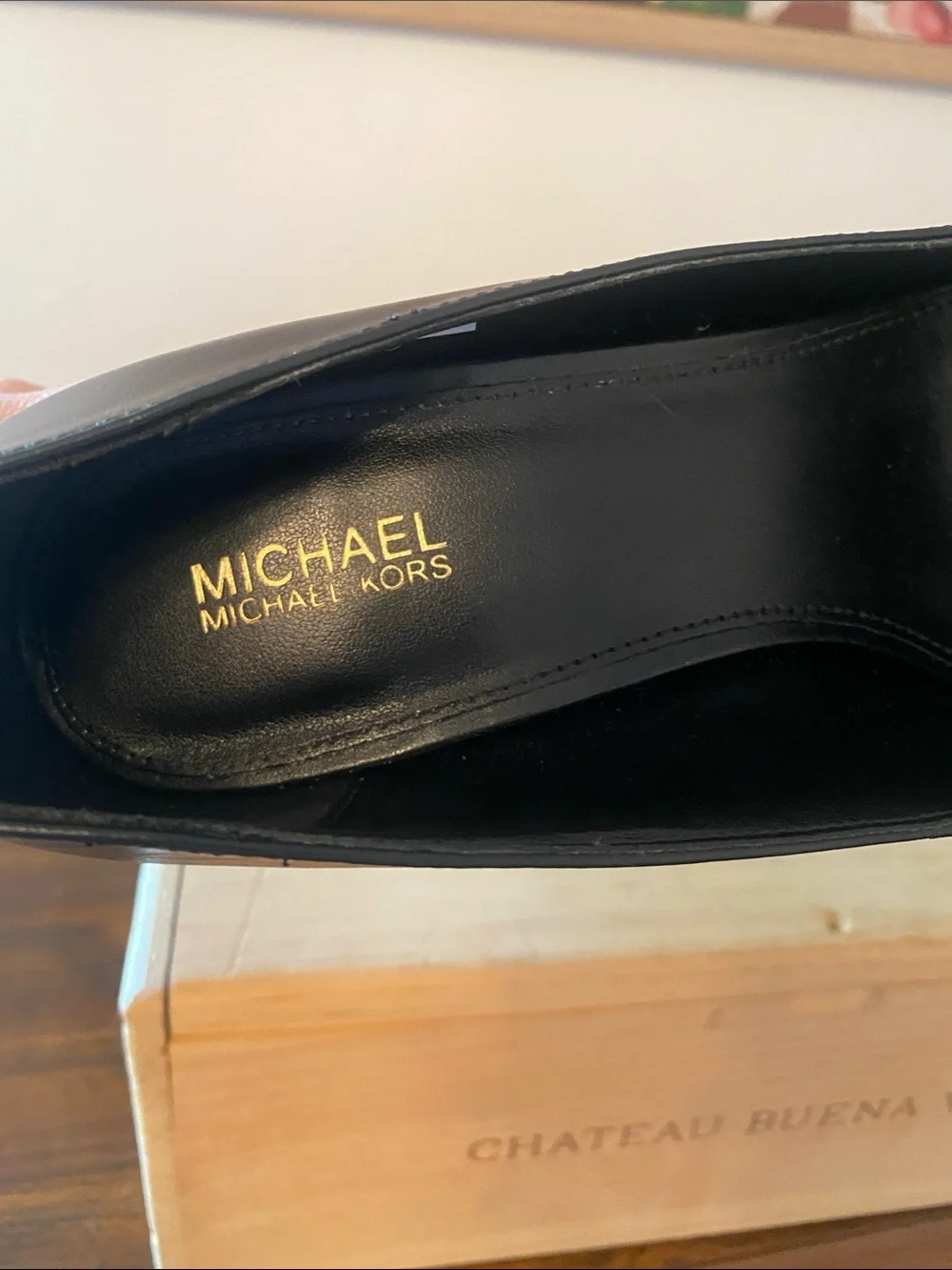 Michael Kors Black Pointed Leather High Heel Pumps